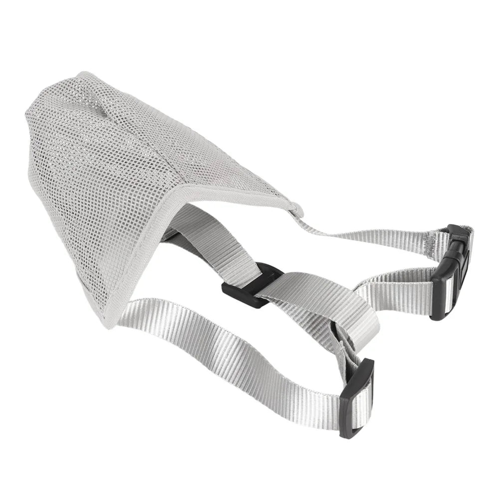 Air Mesh Dog Mouth Cover Soft Flexible Multi-size Dog Barking Stopper Adjustable Strap Lightweight Dog Anti Bite Guard