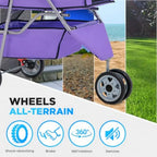 BestOffice 3-Wheel Foldable Pet Stroller with Cup Holder - Lightweight Travel Carrier for Small & Medium Dogs & Cats