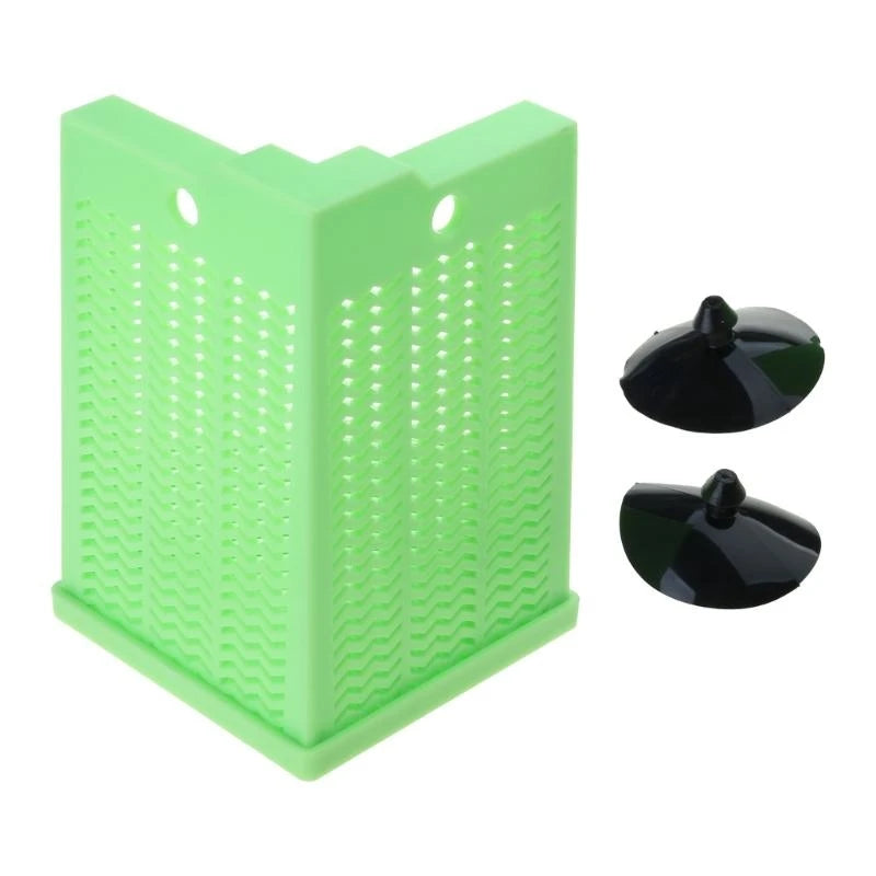 Reptiles Corner Feeder Feeding Dish Easy to Install Suction Cup Mounted Corner Feeder Box For Lizards And Amphibians Y5GB