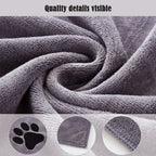 35*75cm/50*100cm  Dogs Grooming Supplies Microfiber Pet Bath Towel Embroidered Super Soft Absorbent Cat For