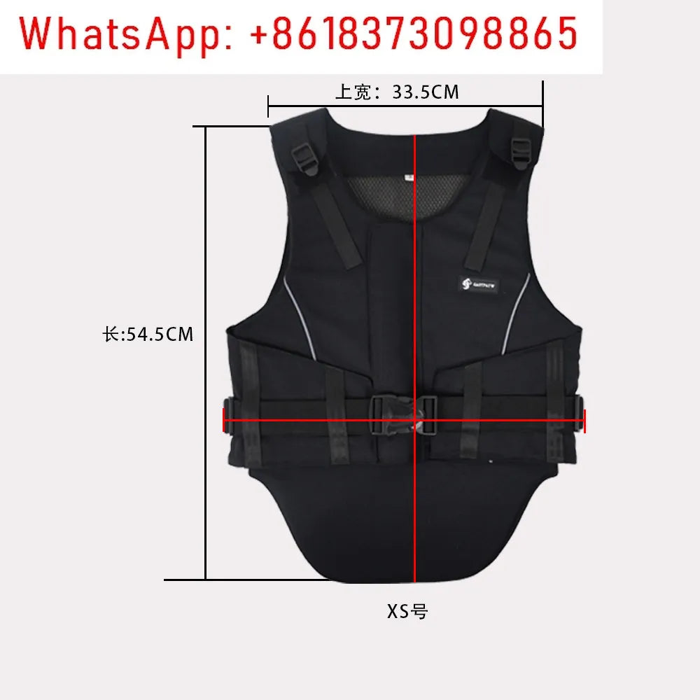 Equestrian Riding Armor Vest with Zipper (Protective, Training & Competition)
