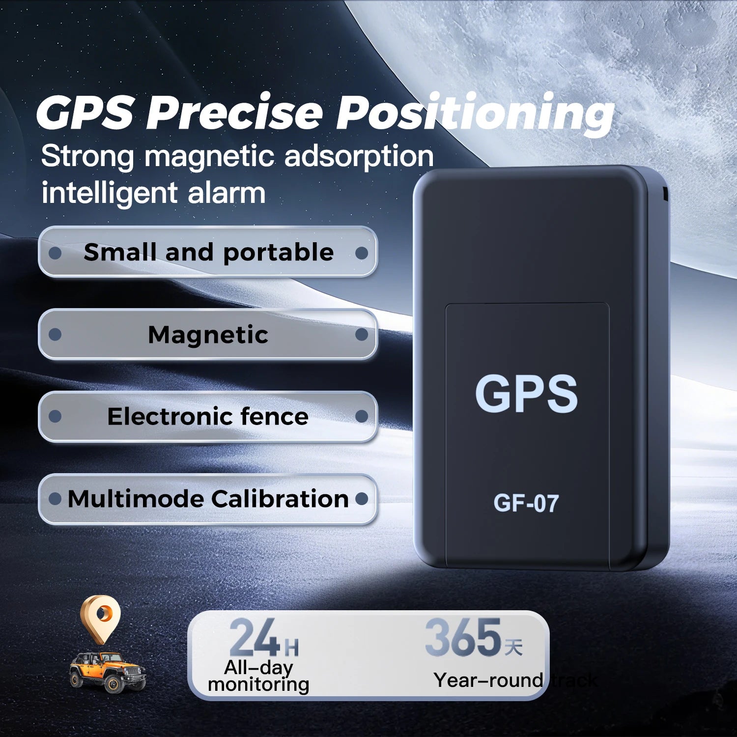 Camp Smart Mini Magnetic GPS Tracker - 24H Real-Time Geo-Fence Tracking for Cars, Pets & Family Safety