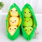 Pea Pod Plush Stuffed Toy — Cute Funny Dutch Bean Doll Birthday Gift & Home Decor