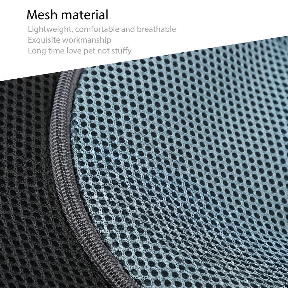 Breathable Mesh Pet Sling Carrier Large Capacity Adjustable Strap Single Shoulder Carrier Light Weight Soft Fabric