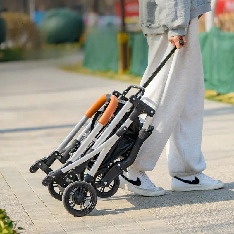Multifunctional Pet Stroller Detachable Basket Car Pet Travel Bag Multi-ventilated Pet Carriage High-view Portable Dog Stroller