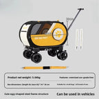 Pet Travel Folding Transparent Carry-on Suitcase Trolley - Foldable / for Vehicle / Handheld - Suitable for Cats and Dogs