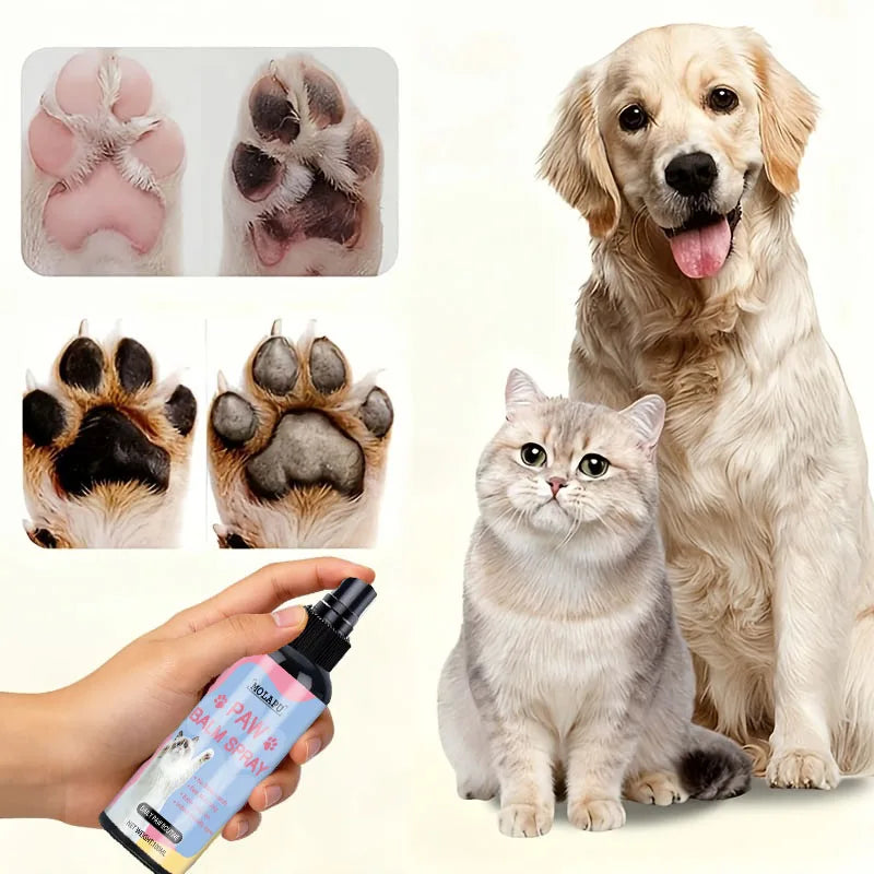 Instant Spray Paw Moisturizing Spray |   Plant-Based Moisturizer Suitable for the Dry and Rough Soles of Cats and Dogs' Paws, Helps Reduce Cracks and Dry Appearance, Spray-On, Pollution-Free Daily Care, Quickly Absorbed, Quic