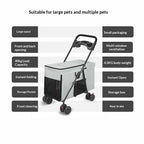 Large Dog Pet Stroller Foldable Multifunctional Outdoor All Terrain Portable Travel Carrier Dog Stroller Cat Stroller Dog Cart
