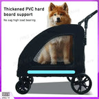 Large Capacity Foldable Pet Stroller for Dogs Outdoor Travel Mobility Scooter Dog Car Carrier with Sunshade Waterproof Fabric