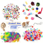 21-Piece Mixed Cat Toy Set — Plastic & Plush Variety Pack for Multiple Cats