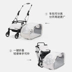 Lightweight Foldable Pet Stroller With Transparent Cover For Small Medium Dogs Detachable Dog Walking Cart Outdoor Carrier
