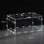 Durable Acrylic Reptile Habitat Anti-Escape Multiple Size Lizard Breeding Box Clear Arboreal Spider Feeding Case for Chameleon