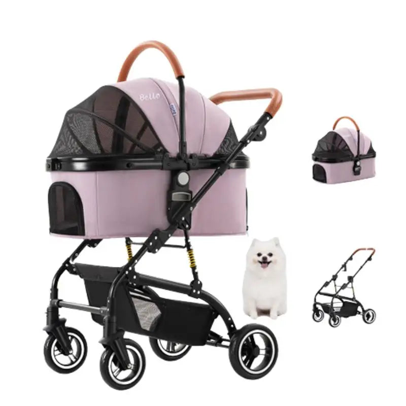 Bello Car Trunk-Compatible Foldable Pet Stroller for Dogs - Portable Travel Cart for On-the-Go Outings