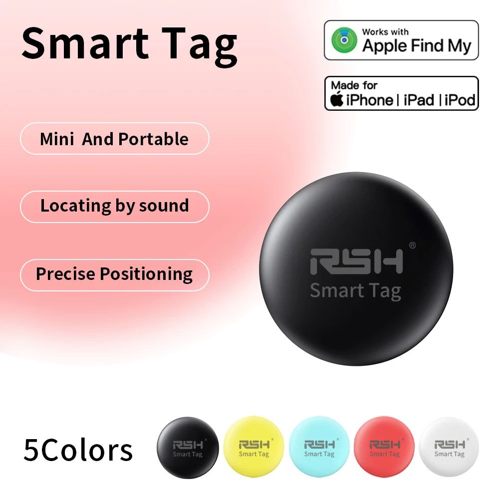 Waterproof Apple Find My Smart Tag Kit with Voice Locate for Keys, Bags & Toys (iOS/iPhone)