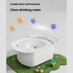 N5KC Spill-Resistant Pet Dog Dish (2200ml, Slip-Proof Base)