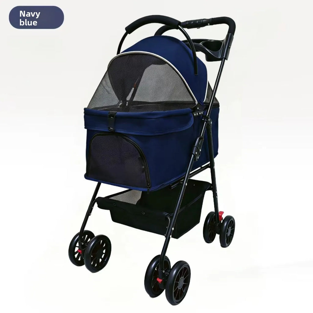 Pet Stroller Small Medium Cat Dog Travel Lightweight Detachable Washable Wholesale Pet Stoller Trolley for Dog Dog Trolley