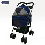 Pet Stroller Small Medium Cat Dog Travel Lightweight Detachable Washable Wholesale Pet Stoller Trolley for Dog Dog Trolley