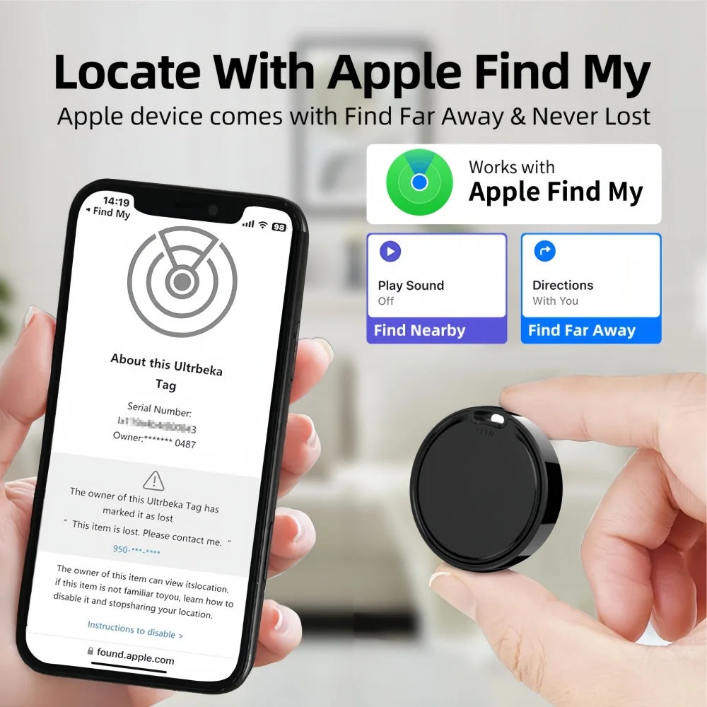 Mini Dual-System GPS Anti-Loss Tracker for iOS & Android - Universal Pet & Luggage Locator