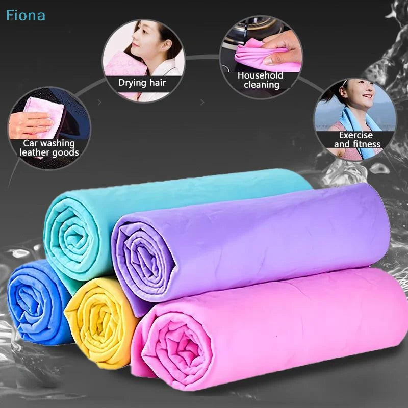 ✔Quick-Dry Pet Bath Towel Multi-functional Reusable Ultra Absorbent PVA Microfiber Towel Car Towel