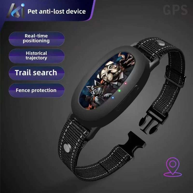 Real-Time GPS Pet Tracker Collar with Geo-Fence & 30-Day Battery