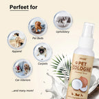 Pet Deodorizing Spray for Dogs Coconut Scent Dog Cologne 100ml Long Lasting Pet Grooming Spray Natural Odor Eliminator
