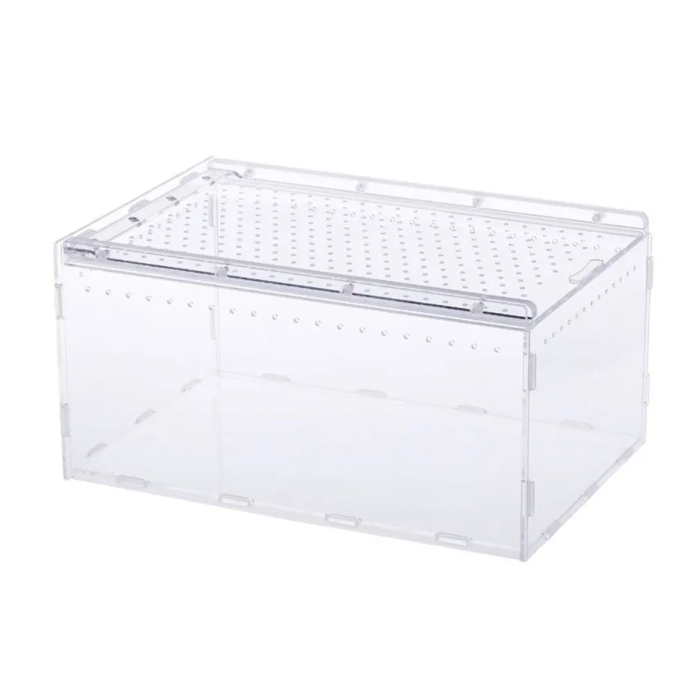 Transparent Reptiles Terrarium Ventilated Easy to Install Lizard Breeding Box Acrylic Anti-escape Gecko House Habitat