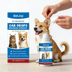 EelJoy Pet Ear Drops Dissolve Ear Wax Odor Remover Anti Itching Natural Non Irritating Hypoallergenic Ear Cleaner for Dogs Cats