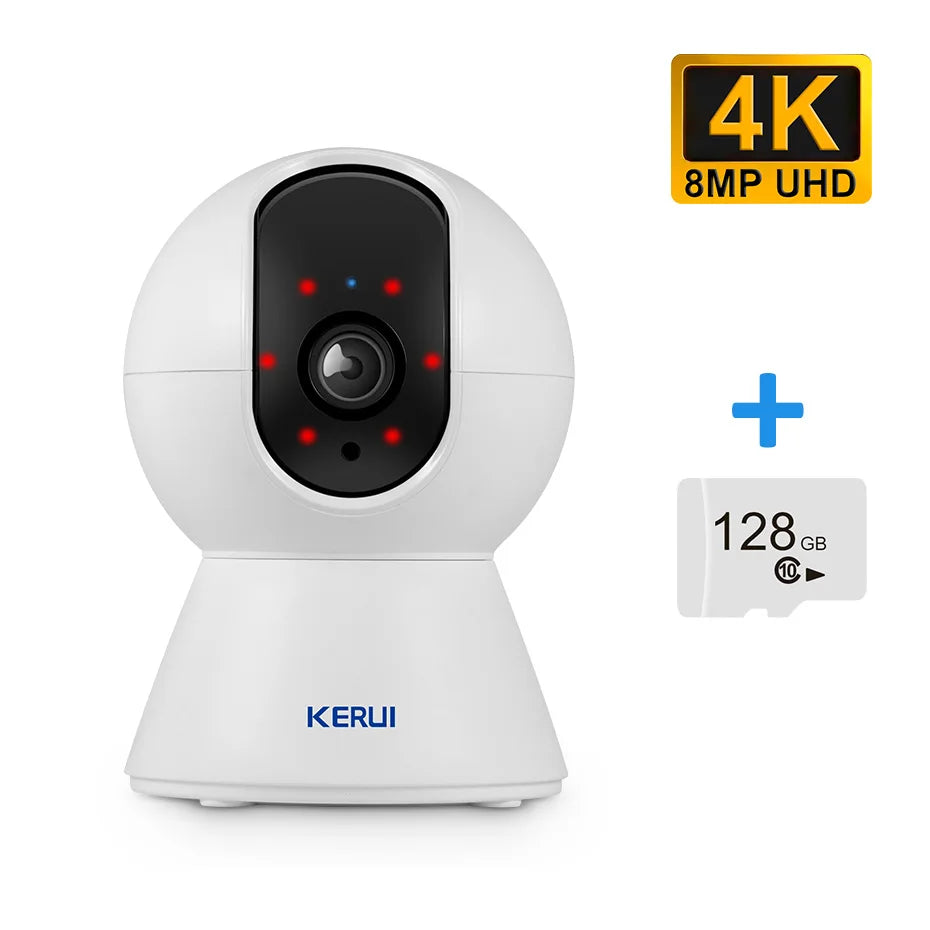 KERUI 4K 8MP Smart WiFi Pet Camera with Night Vision, AI Alerts & Tuya Smart Home Integration