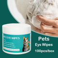 100 Pieces Pet Eye Area Remove Tear Stains Stain Clean Wet Wipes Cats and Dogs General No Irritation Pet Clean Supplies