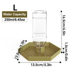 Reptile Water Dispenser-Bearded Dragon Water Bowl - Small Water Dish for Tortoise - Bowls for Reptiles & Amphibians (S)