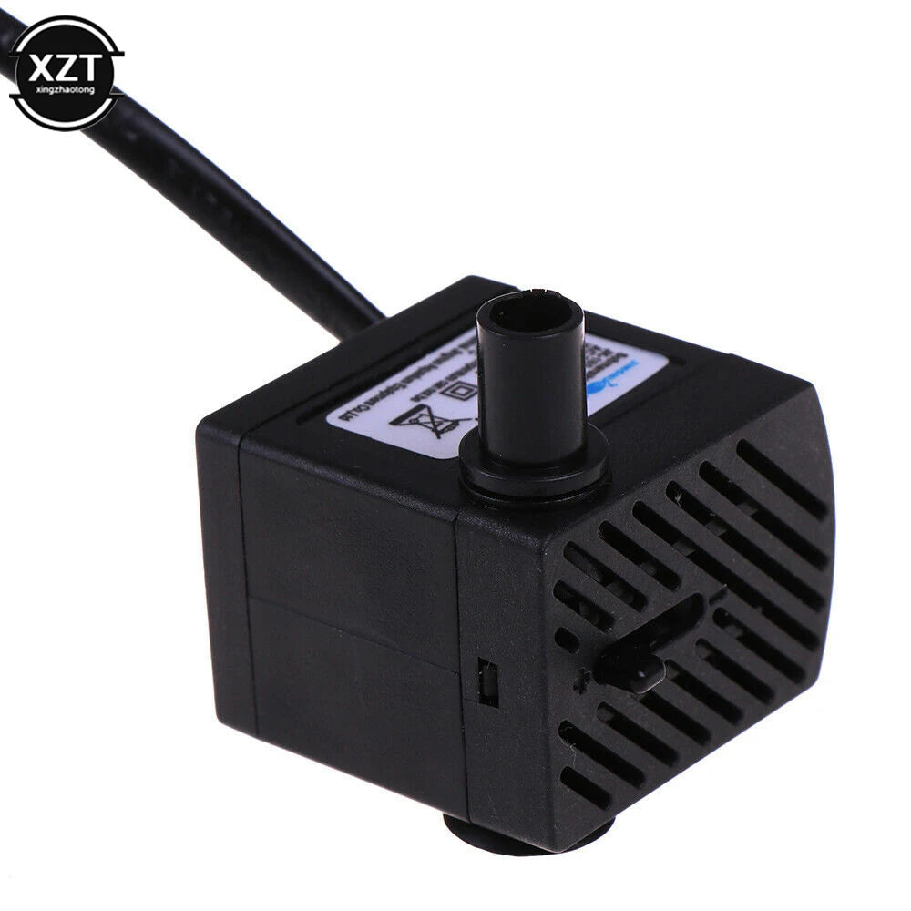 Compact Submersible Filter Pump (1.1M Cord, AC 220V, 3W, Fish Tank Water Pump)