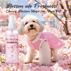 Cherry Blossom Dog Perfume Spray for All Breeds - Long Lasting Fragrance Gentle Moisturizing Coat Care 100ml Portable Size