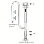 Glass Lily Pipe Inflow with Surface Skimmer (13mm/17mm, Aquarium Planted Tank Filter)