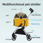 Pet Stroller Small Dog Cat Outdoor Lightweight Foldable Swivel Wheels Trolley Bag for Pet Dog Trolley Pet Stroller