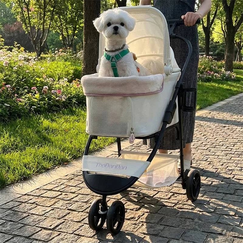 Portable Foldable 2 in 1 Pet Stroller Dog Cat Multi-function Car Basket Detachable Bag Going Out Travel pet Accessories