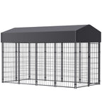 Heavy-Duty Outdoor Dog Kennel with Roof & Weatherproof Cover