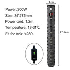 Aquarium Submersible Heater with Thermostat (50–500W, 220V EU Plug)