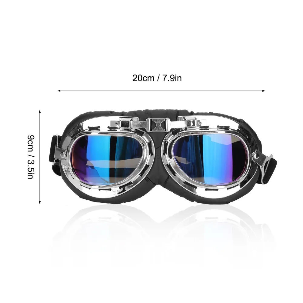 Oversized Frame Dog Eye Guard Sun Ray Block Shatter Tough Pet Eye Visor Wind Proof Comfort Fit Harley Style Eye Visor