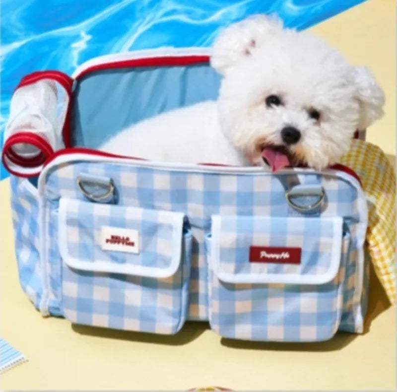 Fashionable Sporty Pet Travel Bag (Waterproof, All-Season, Bichon Frise)