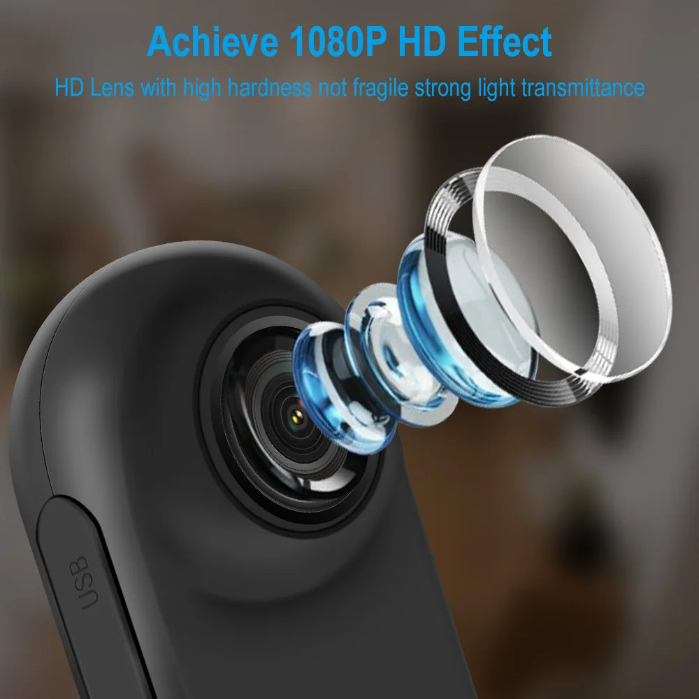 HD 1080P Wireless Pet Collar Camera with Magnetic Mount - No WiFi Needed Mini Body Sport Cam for Cats & Dogs