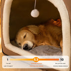 Detachable Warm Winter Pet House with Washable Plush Mat — Indoor Dog Kennel & Cat Bed Castle