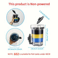 SUNSUN External Aquarium Filter Canister (Silent, Freshwater & Saltwater, Up to 55 Gal)