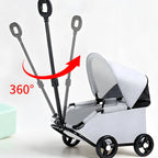 Foldable Pet Stroller Canopy Lightweight Pet Stroller Rolling Carrier Body Transport Easy Fold