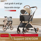 Separable Pet Stroller Pet Cart with Multifunctional Bag Separation Ultra Easy To Carry One Click Collection Cat Dog Stroller