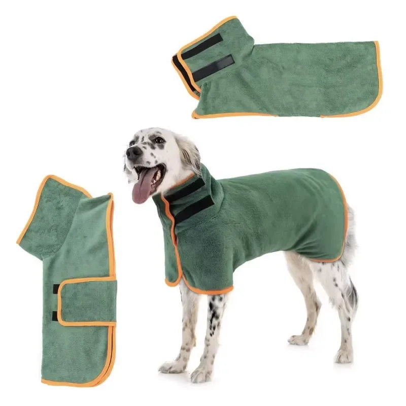 High Quality Pet Bathrobe Absorbent Quick Drying Dog Towel for Large & Small Dogs Cat Bathrobe Clean Pet Supplies Dog Clothes