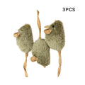 3-Pack Automatic Chirping Plush Mouse Cat Toy Set — Bite-Resistant Interactive Kitten Mice