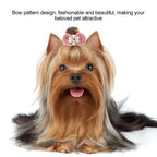 12Pcs Yarn Bow Pet Hair Bow Elastic Band Various Colors Dog Hair Tie Soft Texture Cute Style Pet Hair Accessory Pet Grooming