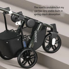 Load Bearing 30kg Pet Stroller High Landscape Dog Stroller Cat Stroller Outdoor Dog Walking Cart Folding and Stretching Handle