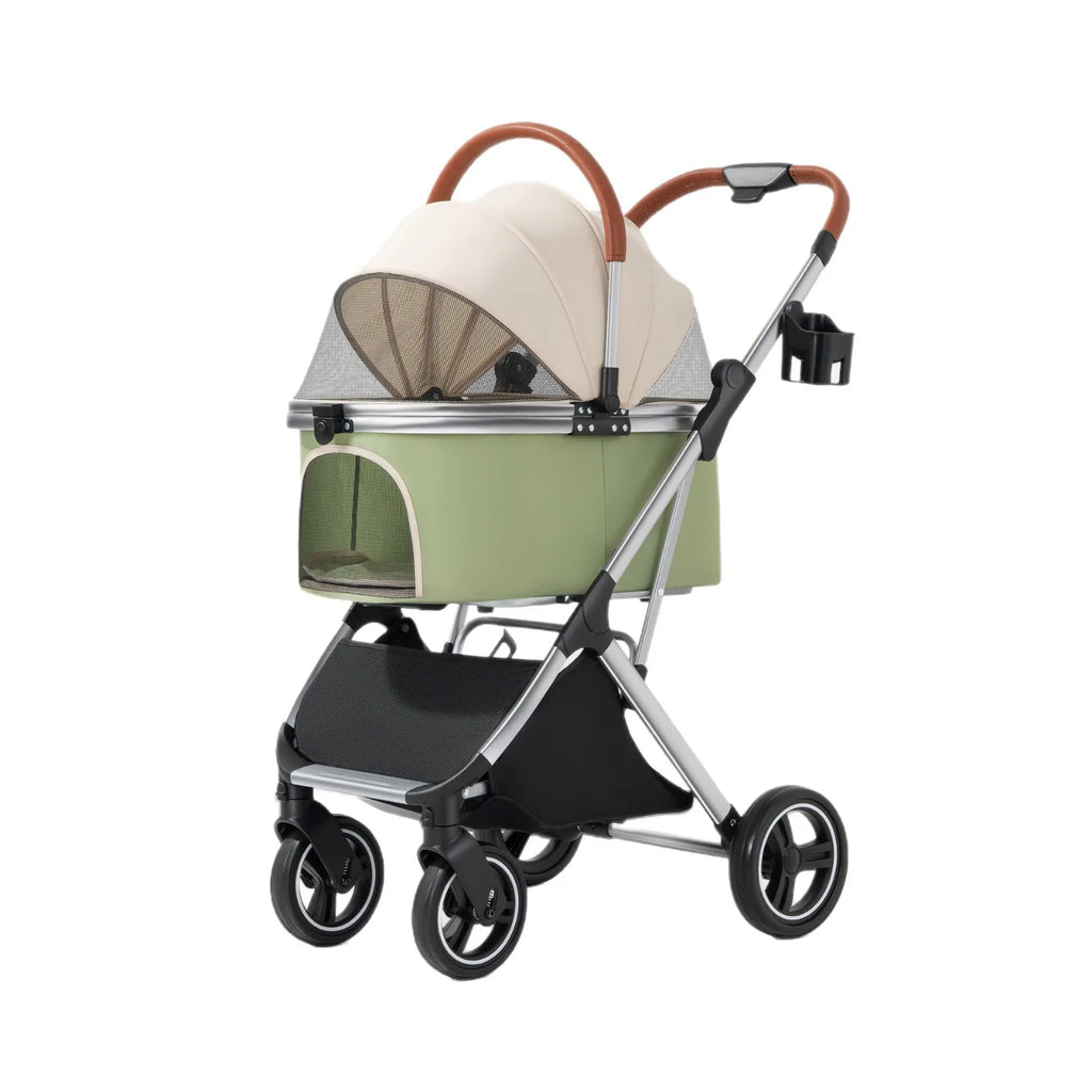 Detachable Basket Pet Stroller Ultra Lightweight Foldable For Small Medium Dogs Cats Outdoor Travel Portable Pet Carrier