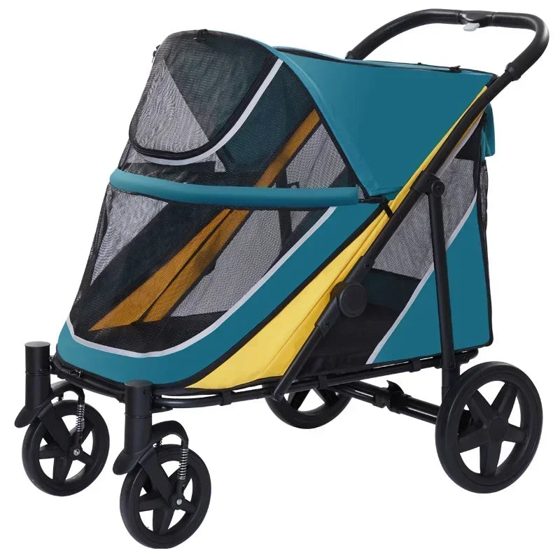 Multi Functional Pet Cart Lightweight And Foldable Multiple Cats Dogs And Outdoor Carts